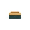 Wood and Green Leather Tray