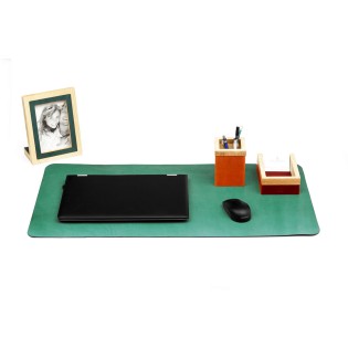 Leather Desk Mat Green