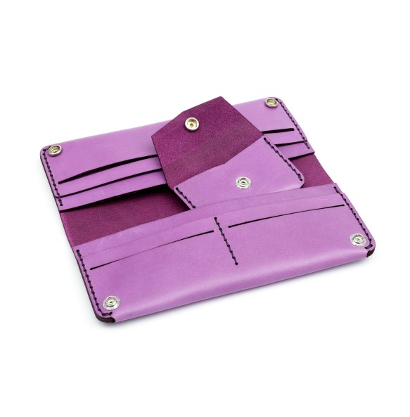 Women Double Long Wallet Purple